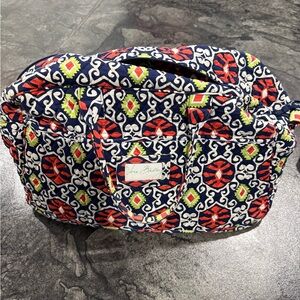 Vera Bradley Navy and Red Patterned Travel Duffel Weekender Bag